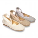 LINEN CEREMONY Ballet flats dancer style.