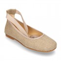 LINEN CEREMONY Ballet flats dancer style.