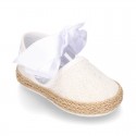 BABY metal linen espadrille shoes valenciana style.