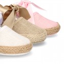 BABY metal linen espadrille shoes valenciana style.