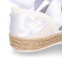 BABY metal linen espadrille shoes valenciana style.