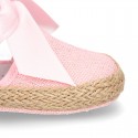 BABY metal linen espadrille shoes valenciana style.