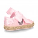 BABY metal linen espadrille shoes valenciana style.