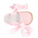 BABY metal linen espadrille shoes valenciana style.