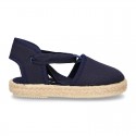 Cotton Canvas Girl Valenciana style espadrille shoes.