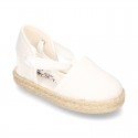 Cotton Canvas Girl Valenciana style espadrille shoes.