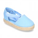 Cotton Canvas Girl Valenciana style espadrille shoes.