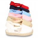 Cotton Canvas Girl Valenciana style espadrille shoes.