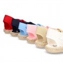 Cotton Canvas Girl Valenciana style espadrille shoes.