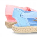 Cotton Canvas Girl Valenciana style espadrille shoes.