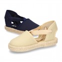 Cotton Canvas Girl Valenciana style espadrille shoes.