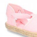 Cotton Canvas Girl Valenciana style espadrille shoes.