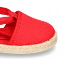 Cotton Canvas Girl Valenciana style espadrille shoes.