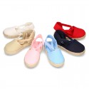 Cotton Canvas Girl Valenciana style espadrille shoes.