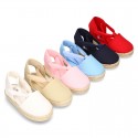 Cotton Canvas Girl Valenciana style espadrille shoes.