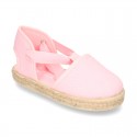 Cotton Canvas Girl Valenciana style espadrille shoes.