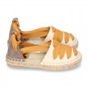 Cotton leather espadrilles shoes GOYESCA style.