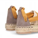 Cotton leather espadrilles shoes GOYESCA style.