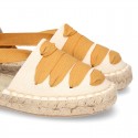 Cotton leather espadrilles shoes GOYESCA style.