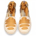 Cotton leather espadrilles shoes GOYESCA style.