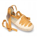 Cotton leather espadrilles shoes GOYESCA style.