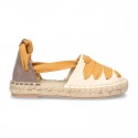 Cotton leather espadrilles shoes GOYESCA style.