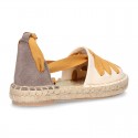 Cotton leather espadrilles shoes GOYESCA style.