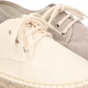 Cotton canvas Laces up espadrille shoes.