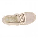 Cotton canvas Laces up espadrille shoes.