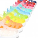 Tennis style jelly shoes with VELCRO strap for Beach and Pool.