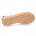 Cotton canvas espadrilles shoes Valenciana style with STRIPES print.