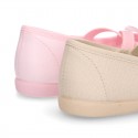 New ballet flats dancer style with elastic crossed bands and FLOWER design.