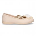 New ballet flats dancer style with elastic crossed bands and FLOWER design.