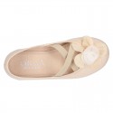 New ballet flats dancer style with elastic crossed bands and FLOWER design.