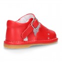 Soft Nappa leather Sandal shoes with waves design for babies.