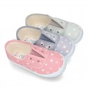 Cotton Canvas bamba shoes with elastic band and STARS print in pastel colors.