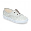 Cotton Canvas bamba shoes with elastic band and STARS print in pastel colors.