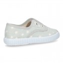 Cotton Canvas bamba shoes with elastic band and STARS print in pastel colors.