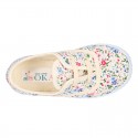 Cotton canvas Bamba shoes with FLOWER design.