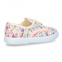 Cotton canvas Bamba shoes with FLOWER design.