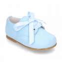 Classic SOFT Suede leather lace-up oxford shoes in pastel colors.