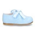 Classic SOFT Suede leather lace-up oxford shoes in pastel colors.