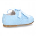 Classic SOFT Suede leather lace-up oxford shoes in pastel colors.