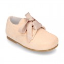 Classic SOFT Suede leather lace-up oxford shoes in pastel colors.