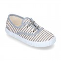 Cotton canvas Bamba shoes with STRIPES design.