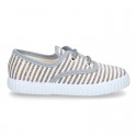 Cotton canvas Bamba shoes with STRIPES design.