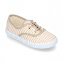 Cotton canvas Bamba shoes with STRIPES design.
