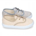 Cotton canvas Bamba shoes with STRIPES design.