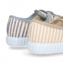 Cotton canvas Bamba shoes with STRIPES design.