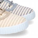 Cotton canvas Bamba shoes with STRIPES design.